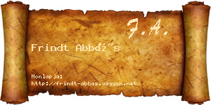 Frindt Abbás névjegykártya